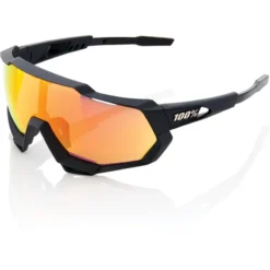 100% 100 Percent Speedtrap HiPer Mirror Red Lens Sunglasses In Black
